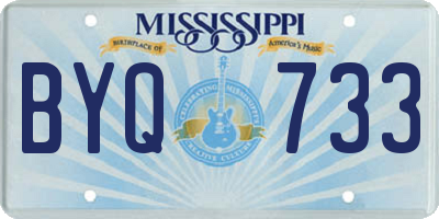 MS license plate BYQ733