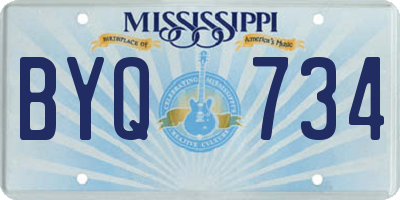 MS license plate BYQ734