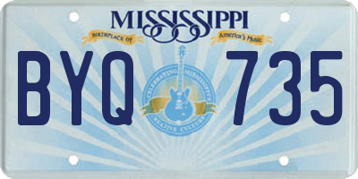 MS license plate BYQ735