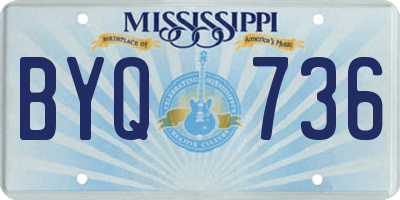 MS license plate BYQ736