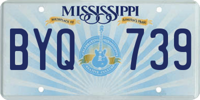 MS license plate BYQ739