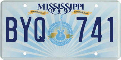 MS license plate BYQ741