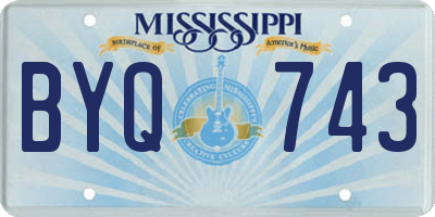 MS license plate BYQ743