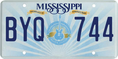 MS license plate BYQ744