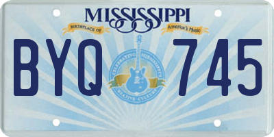 MS license plate BYQ745
