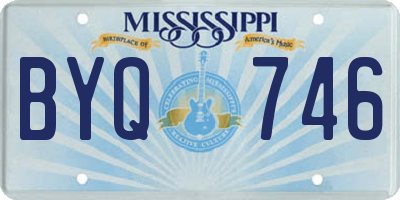 MS license plate BYQ746