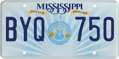 MS license plate BYQ750