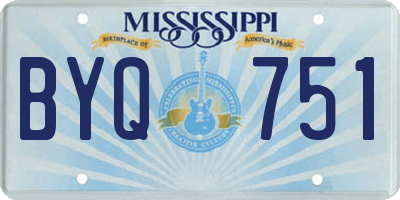 MS license plate BYQ751
