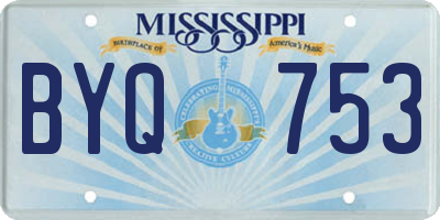 MS license plate BYQ753