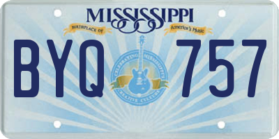 MS license plate BYQ757