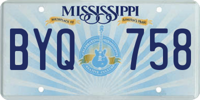 MS license plate BYQ758