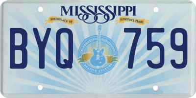 MS license plate BYQ759
