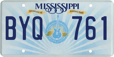 MS license plate BYQ761