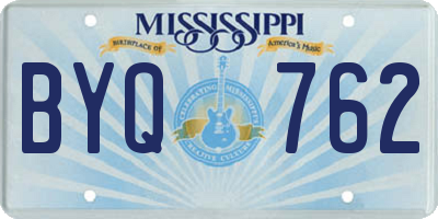 MS license plate BYQ762