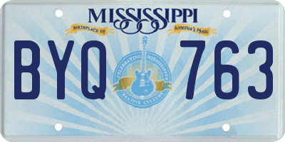 MS license plate BYQ763
