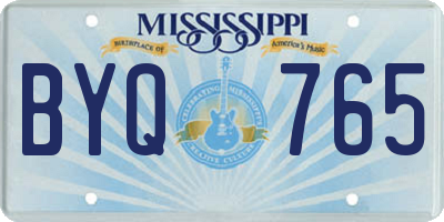 MS license plate BYQ765