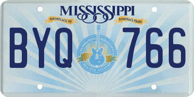 MS license plate BYQ766