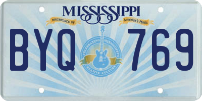 MS license plate BYQ769