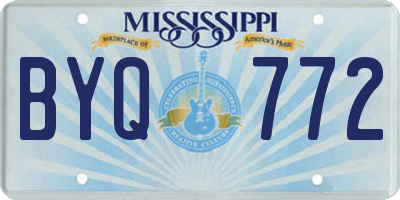 MS license plate BYQ772