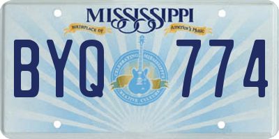 MS license plate BYQ774