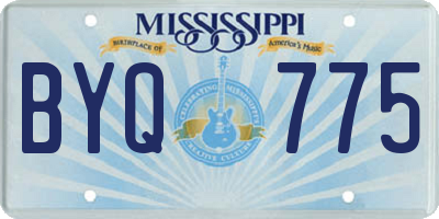 MS license plate BYQ775