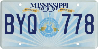 MS license plate BYQ778