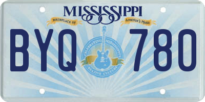 MS license plate BYQ780