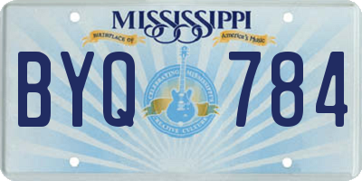 MS license plate BYQ784