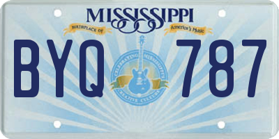 MS license plate BYQ787