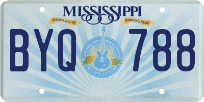 MS license plate BYQ788