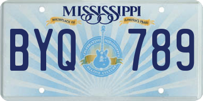 MS license plate BYQ789