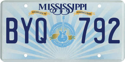 MS license plate BYQ792