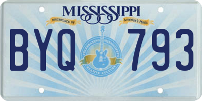 MS license plate BYQ793