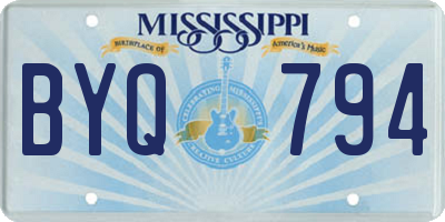 MS license plate BYQ794