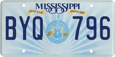 MS license plate BYQ796