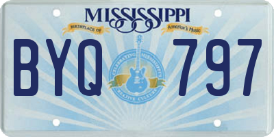 MS license plate BYQ797