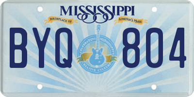 MS license plate BYQ804