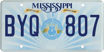 MS license plate BYQ807