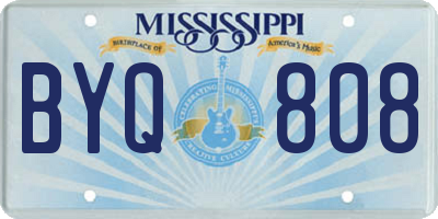 MS license plate BYQ808