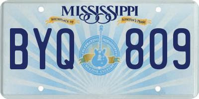 MS license plate BYQ809