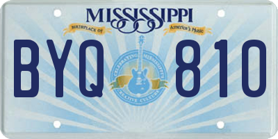 MS license plate BYQ810