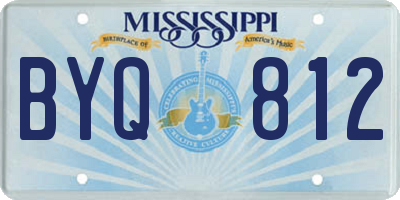 MS license plate BYQ812