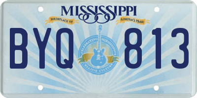 MS license plate BYQ813