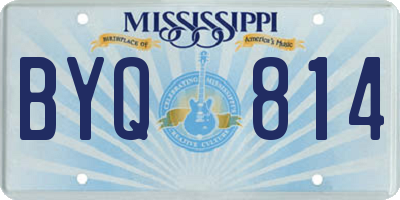 MS license plate BYQ814
