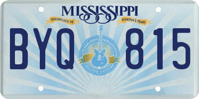 MS license plate BYQ815