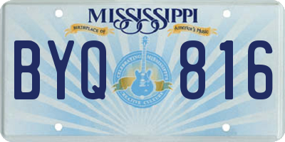 MS license plate BYQ816