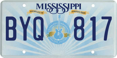 MS license plate BYQ817