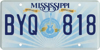 MS license plate BYQ818
