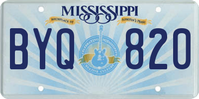 MS license plate BYQ820