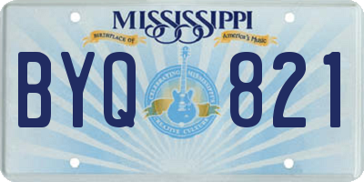 MS license plate BYQ821